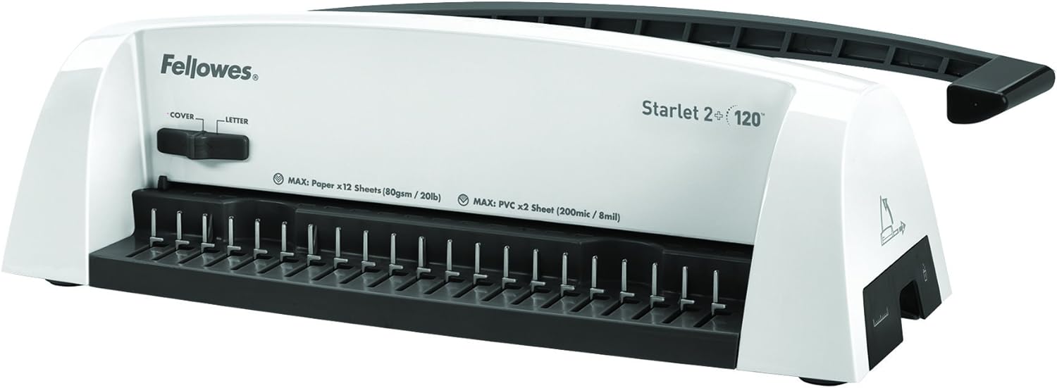 Fellowes Binding Machine Starlet2+ Comb Binding (5227701), White : Office Products