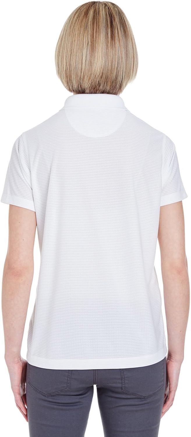 UltraClub Ladies' Cool & Dry Box Jacquard Performance Polo Shirt: Clothing