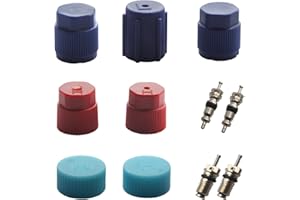 LEDBarz A/C System Valve Core and Cap Kit for Schrader Valve and Acura Honda Toyota Nissan Buick Mazda+More 26783