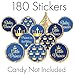 DISTINCTIVS Little Prince Royal Baby Shower Favor Stickers - 180 Count