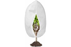 Fetanten Plant Covers Freeze Protection, 75''×90'' 2.1oz/yd² Large Thicken Frost Cloth Frost Blankets with Drawstring Reusable for Outdoor Plants Fruit Trees Potted in Winter Cold Weather