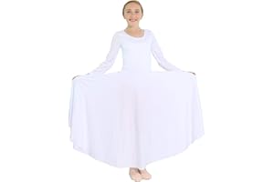 Danzcue Girls Praise Loose Fit Full Length Long Sleeve Dance Dress