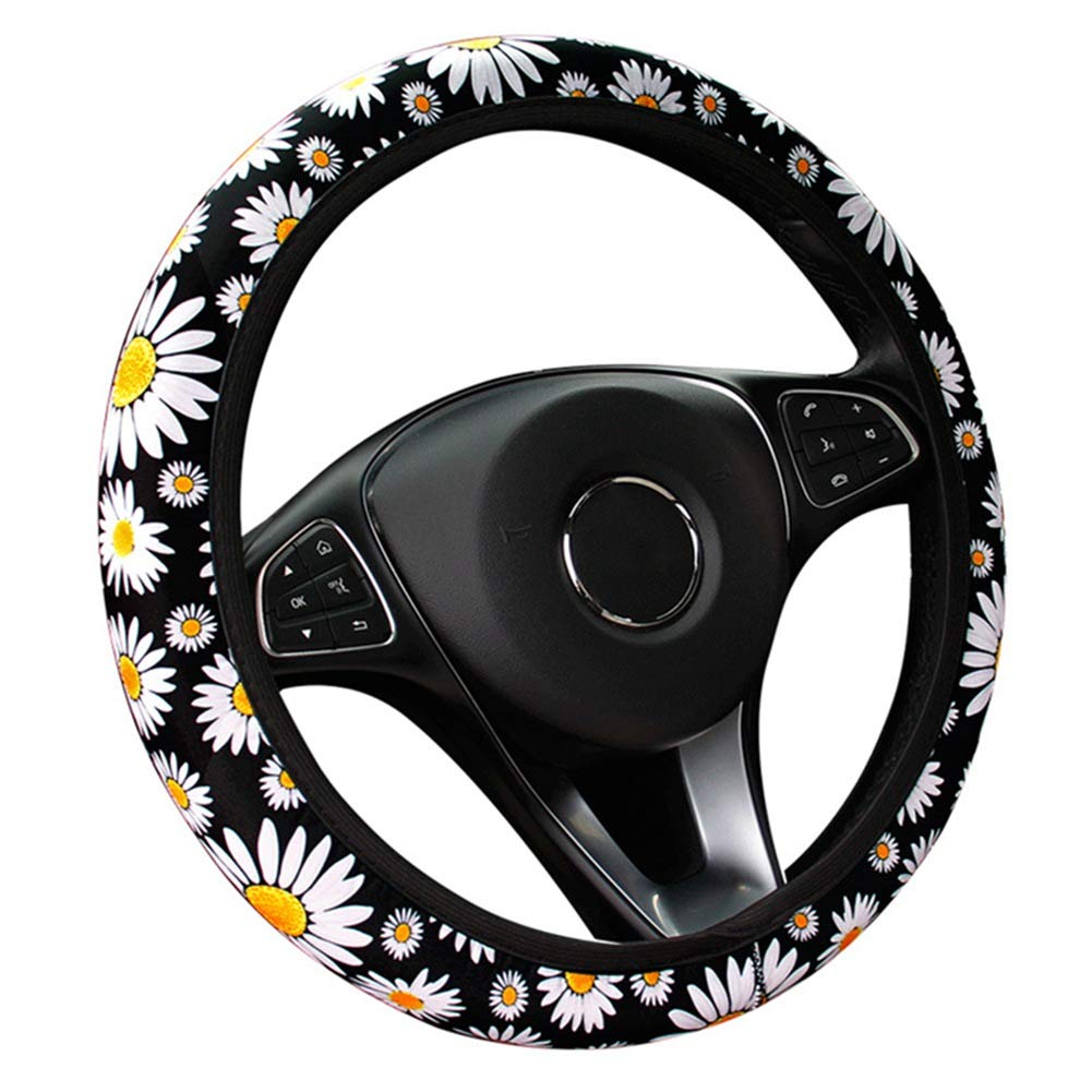 didatecar Women's Non-slip Sunflower Steering Wheel Cover. This Stylish Boho Grip Cover Keeps Your Steering Wheel Cool, So You Won’t Lose It