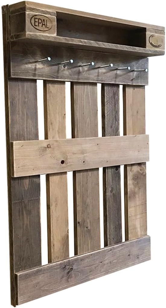 Palettenmobel Garderoben Set Nanaku Neuholz Gebeizt In Klassischer Paletten Optik Jedes Teil Ist Einzigartig Und Wird In Deutschland In Handarbeit Gefertigt Amazon De Kuche Haushalt