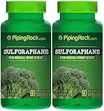 Piping Rock Sulforaphane From Broccoli Sprout Extract 2 Bottles x 90 Quick Release Capsules Dietary Supplement