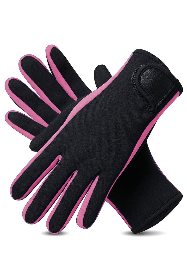 Lovache Neoprene Gloves 1.5MM Swimming Surfing Diving Sailing Wetsuit Pink