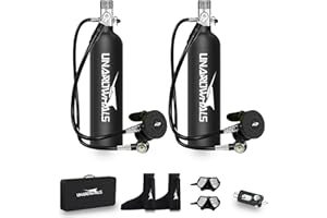 UNAROWHALS Mini Scuba Tank Portable Small Scuba Diving Tank DOT Certified 0.5L 1L Scuba Tanks