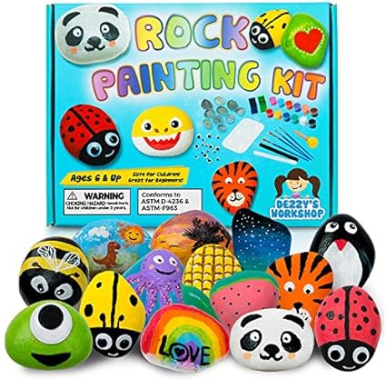 Amazon.com: Deluxe Rock Painting Kit 