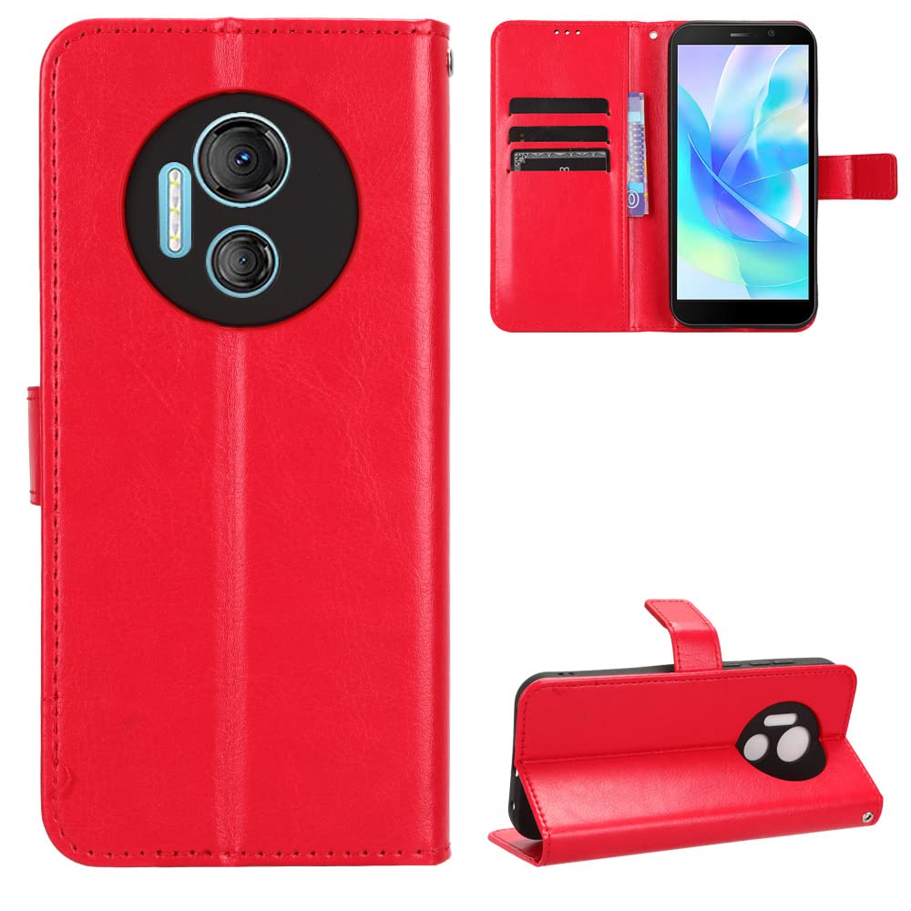 Doogee X97 / X97 Pro Case [Wallet Case] [Kickstand] [Card Slots] [Magnetic Flip Cover] Compatible with Doogee X97 / X97 Pro Smartphone(Red)