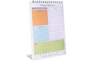 CORA KATE To Do List Notepad: 100 Lists, 5.5 x 8.5" Spiral Daily Planner Notebook - Task Checklist Organizer Agenda Pad for Work, Home & School, Note Organization ToDo Notepad to Manage Daily Tasks, Minimalist
