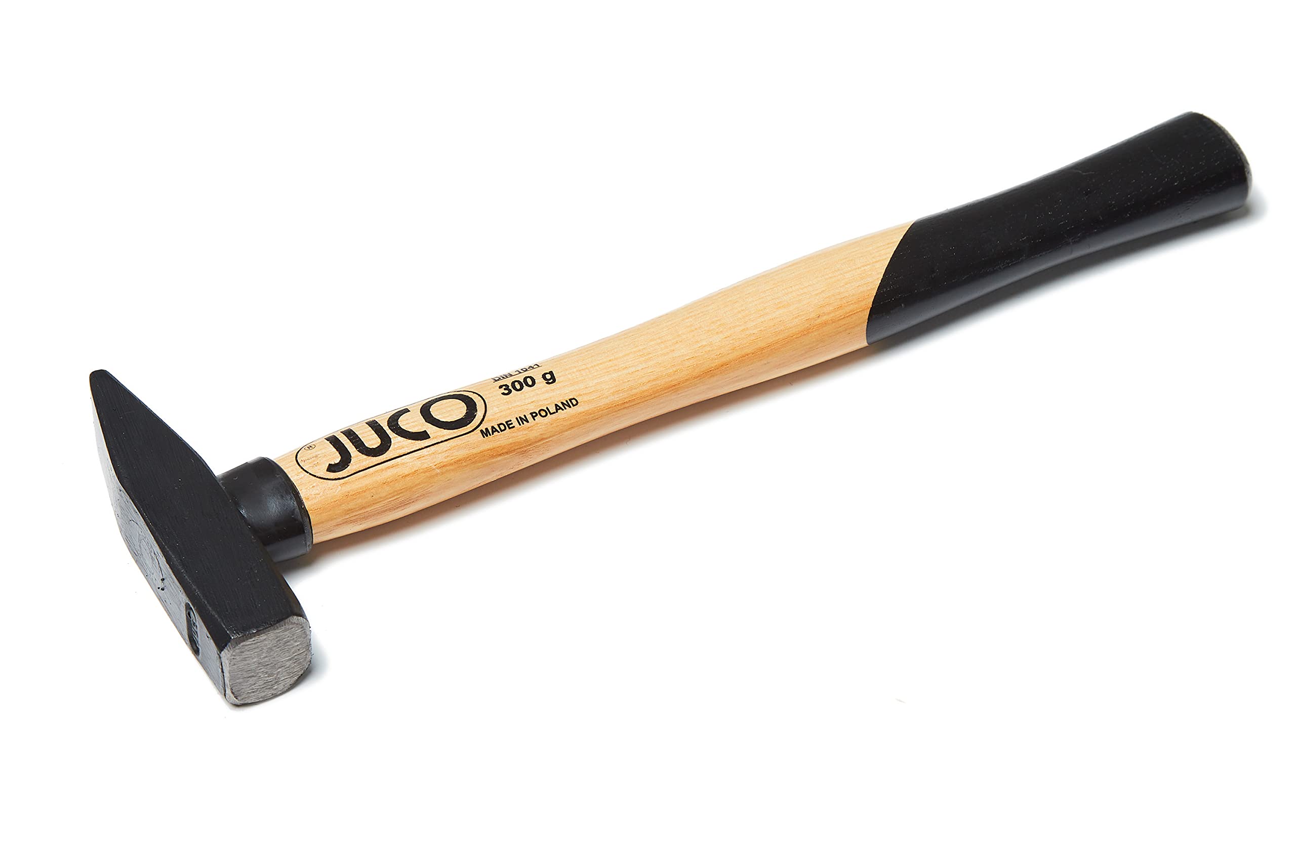 Juco Locksmith's Hammer LUX 300g, Metal Element Forged and Furnace Varnished, Induction Hardened Working Part, Ash Handle, (300)