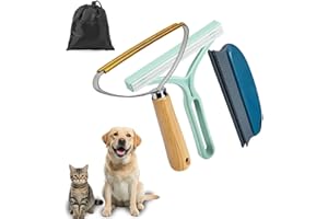 Qbily Pet Hair Remover 2nd Gen (3 Pack) - Reusable Lint Removal Tool for Couch, Carpets, Cat Trees, Car Mats, Furniture, Clothes, Pet Houses, Dog & Cat Hair Scraper Tool with Storage Bag