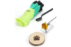 AIMOADO Bear Paw Branding Iron, 1 1/2" Brass Branding Iron Stamp for Hats Wood Leather