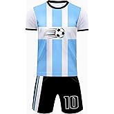 KHIGSJDG Boys Soccer Jerseys Kids Jersey Outfits Youth Football Training Uniform Fans Basketball Sport Short Set