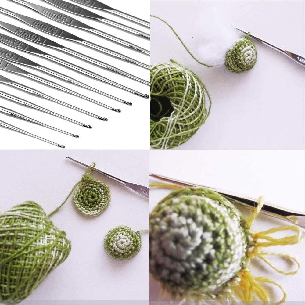 SUOXU Crochet Hook Set,Ergonomic Silicone Soft Grip Knitting Needle kit,85 Pieces of Tools in One-Stop Knitting,Lace Crochet Knitting and Crochet Accessories for Arthritic Hands Gift for Women - Image 5
