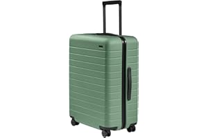 Away Medium Checked Luggage, Lightweight Hard Shell Suitcase with Spinner Wheels, Durable Rolling Luggage, TSA Lock, 26 Inch, Sea Green