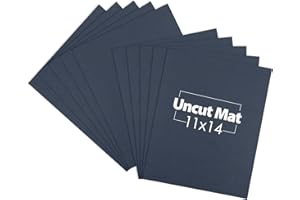 MBC MAT BOARD CENTER Mat Board Center, 11x14 Dark Blue Color Uncut Photo Mat Boards, 4-Ply Thick Matboards for Frames, Prints, Photos (10 Pack)