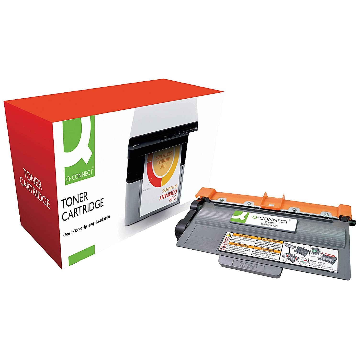 Q-Connect Compatible Toner for Brother TN3380 High Yield, Black