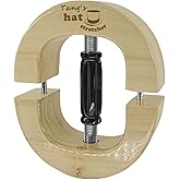 Tang's Professional Wood Hat Stretcher for Fitted & Cowboy Hats, Heavy Duty Hat Shaper Expander, One Size Fits 6 7/8-8