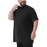Mens Big and Tall Swim Shirt Sun Protection UPF 50+ Rash Gard Quick Dry T-Shirt (2XL-8XL)