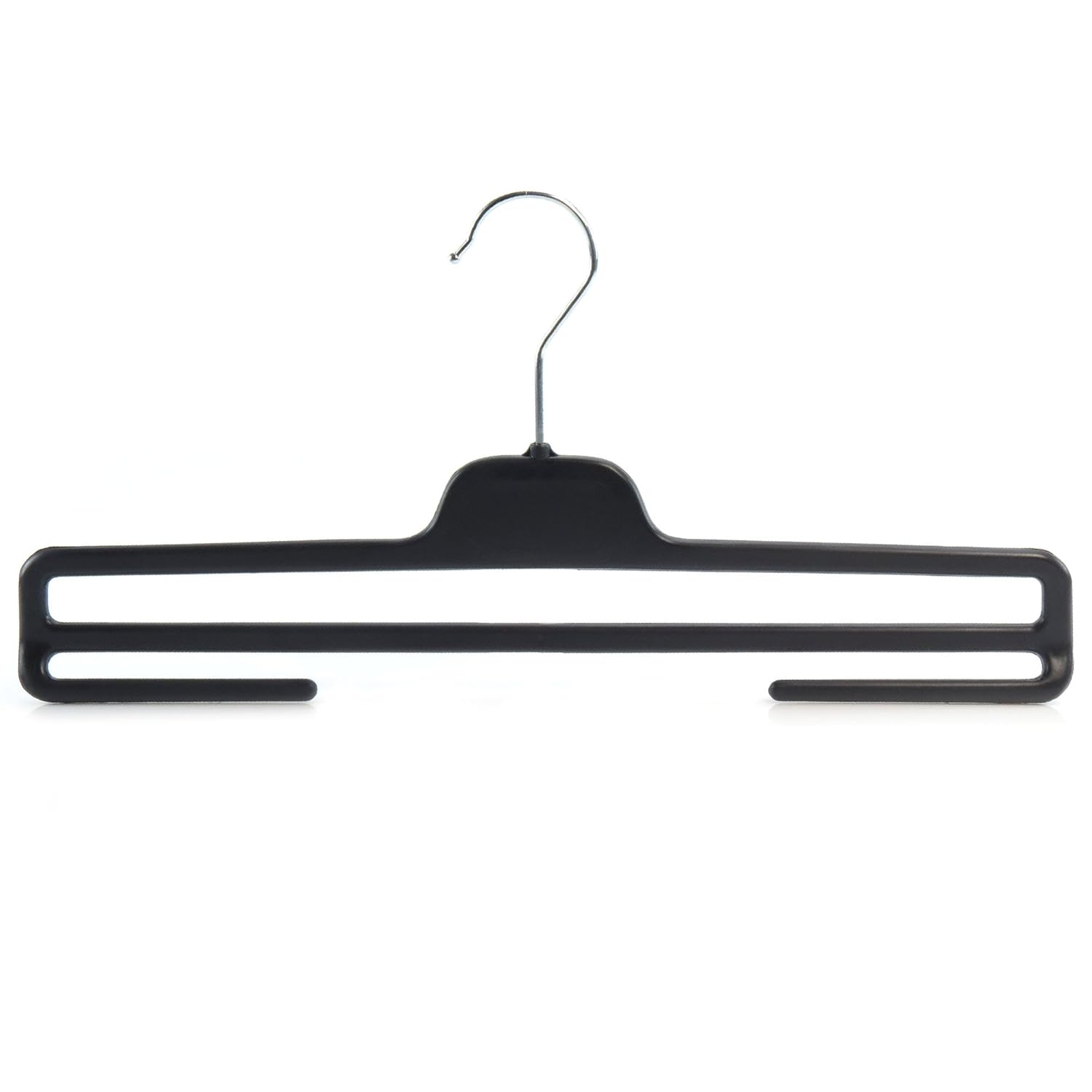 HANGERWORLD Pack of 10 Plastic Coat Clothes Hangers with Trouser Bar