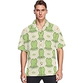 visesunny Mens Casual Button Down Short Sleeve Hawaiian Shirt Aloha Shirt