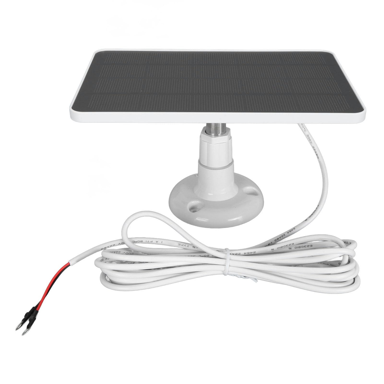 Solar Panel Camera Charger, 5V 6V 10W Video Doorbell Solar Panel Charger, 360 Degree Adjustable Stand, 9.8 Feet Charging Cable, for Video Doorbell 2 for Doorbell 3 (CSP4W-O-W)