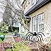 Dreampark Halloween Giant Spider Decorations, Scary Halloween Decorations Fake Large Hairy Spider Props for Outdoor Window Wall and Yard Decor (4.9FT)