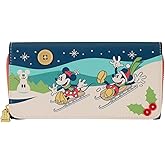 Loungefly Disney Mickey and Minnie Holiday Flap Wallet