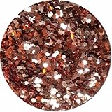 Glitter My World! Colossal Flake Craft Glitter: 4 oz Jar A Rose Gold