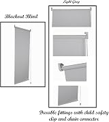 Generic Thermal Insulated Blackout Roller Blinds Grey 90x165 cm view 3