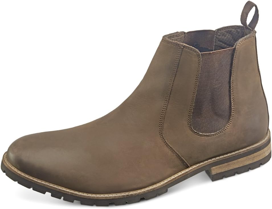 Men's Handmade Italian Leather Belgravia Casual Chelsea Boot in Brown & Black