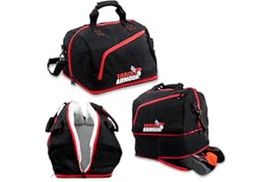 TRACK ARMOUR] Helmet Bag with Extendable Shoe Compartment for Track Day, Auto Racing, Motorcycles & Auto Cross, Fleece lined