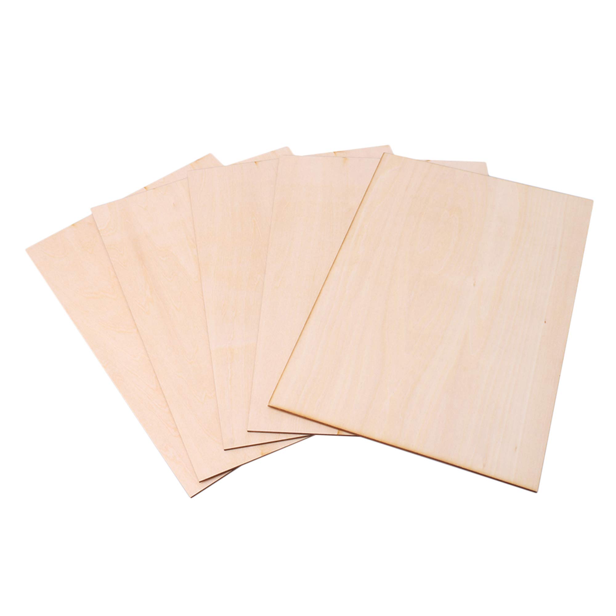 Homeswitch 5Pcs 300x200x2mm Rectangle Unfinished Craft DIY Basswood Wooden Sheets for DIY Building Model Parts