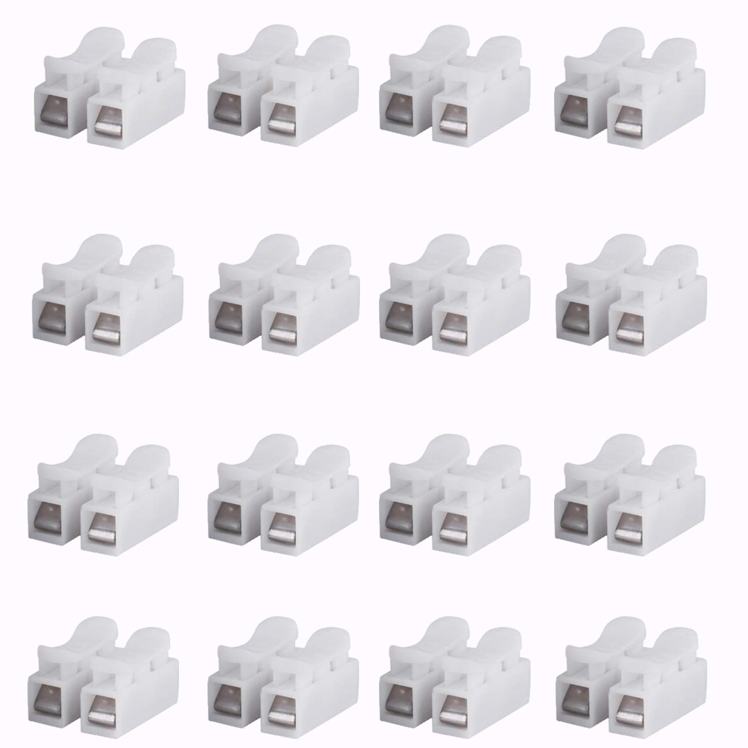 CEEYSEE 65 Pcs Spring Wire Connectors CH2 Cable clamp Terminal Block Quick Push-in Electrical Wiring Terminal Connectors (SCH2)