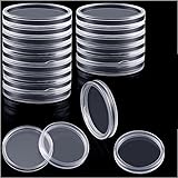 50pcs Clear Plastic Coin Capsules, Silver Dollar