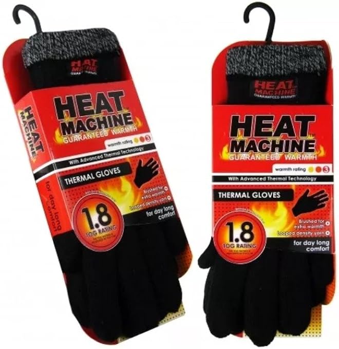 HEAT MACHINE Thermal Gloves 1.8 TOG Amazon.co.uk Clothing