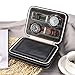 Watch Travel Case Portable Leather Zippered Watch Storage Box Display Organizer Case, Best Gift for Men, Women (4 Slot, Black)