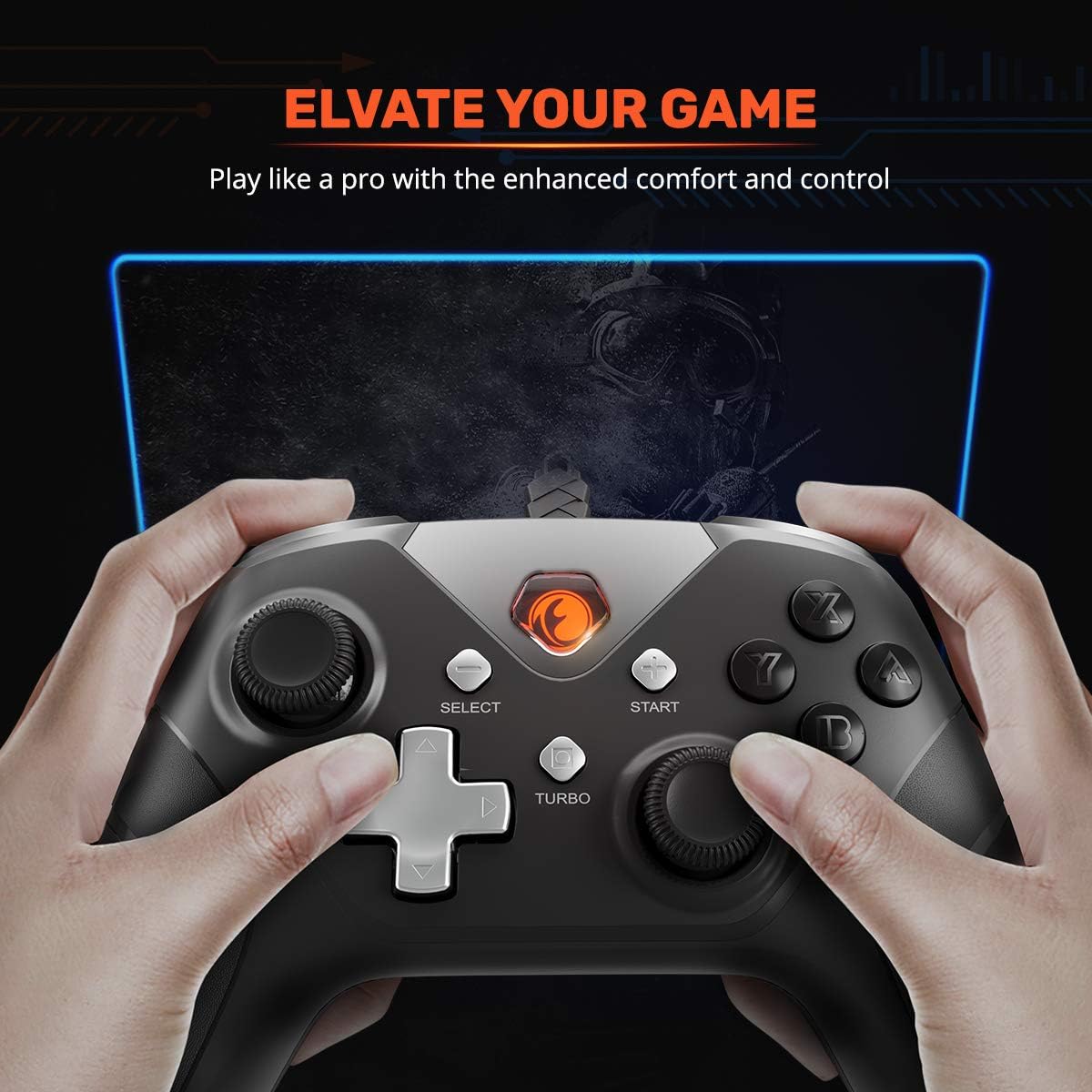 IFYOO XONE Wired PC Controller USB Gaming Gamepad Joystick for Computer & Laptop (Windows 10/8/7/XP, Steam) | Android | PS3 | Switch - [3.2M Detachable USB Cable]: Computers & Accessories