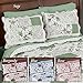 Collections Etc Hadley Floral Patchwork Quilted Pillow Sham, Sage, Sham