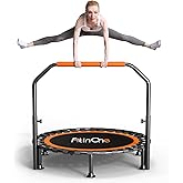 40"/48" Foldable Mini Trampoline Load 330lbs, Portable Exercise Rebounder with Durable Bungee Band, Fitness Trampoline for Adults and Kids