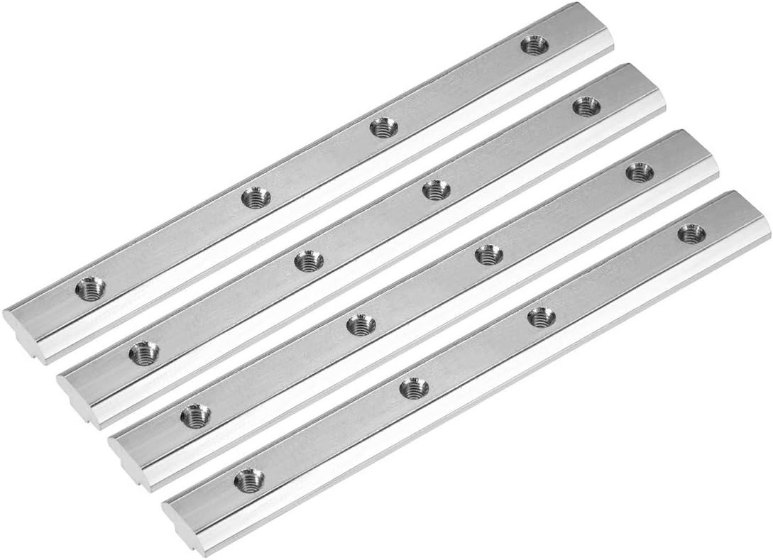 sourcing map Straight Line Connector, 7 Inch Joint Bracket for 4040 Series T Slot 8mm Aluminum Extrusion Profile, 4 Pcs