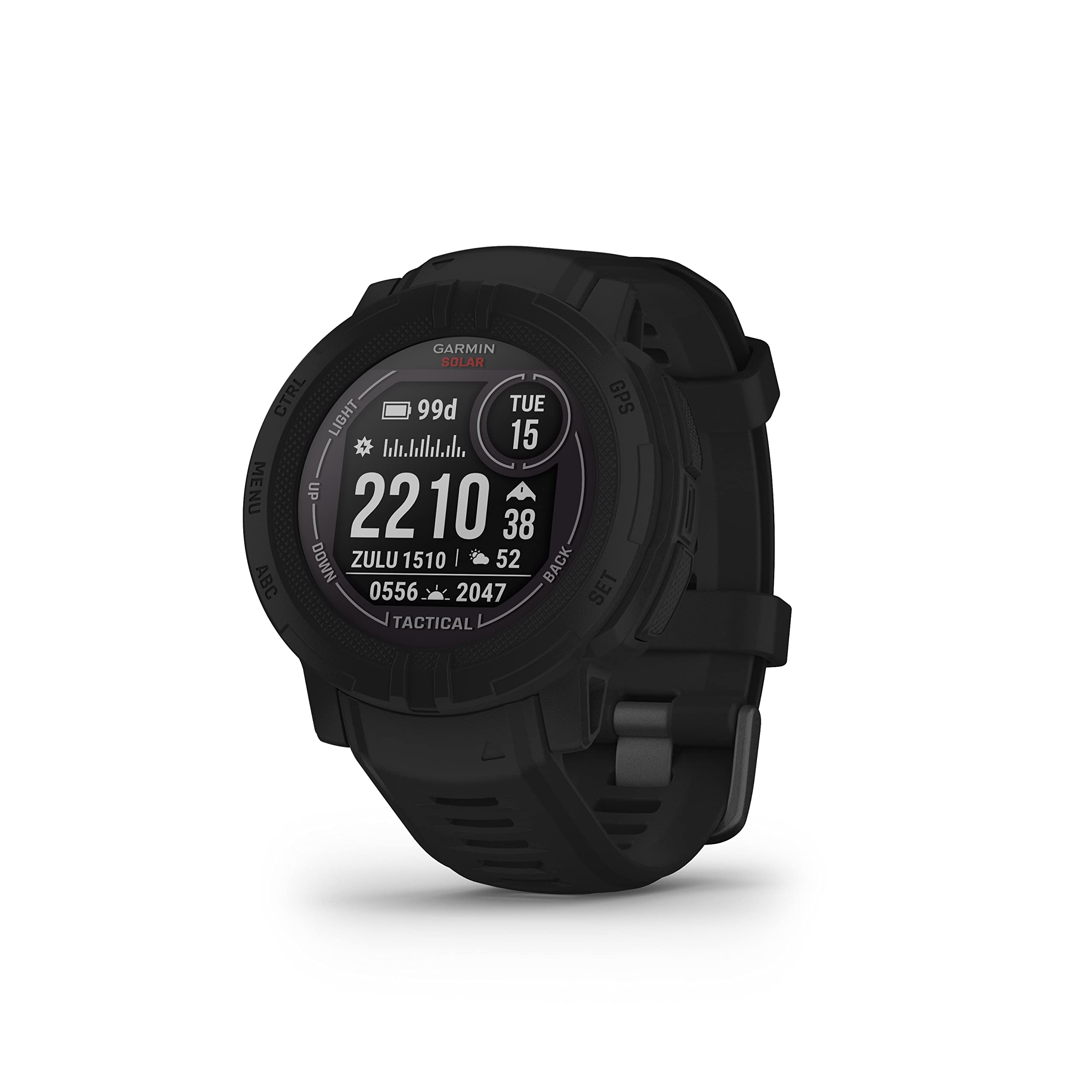 Garmin [Renewed Instinct 2 SOLAR GPS 45mm Smartwatch,Tactical edition,Rugged,Built-in Sports Apps & Health Monitoring,Tactical Features, Ultratough Design, up to 28 days Battery Life,Black (Renewed)