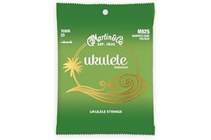 Martin Premium Polygut Ukulele Strings M625, Tenor-Gauge Graphite Gray Ukulele Strings