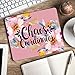 Chaos Coordinator - Motivational quote - Funny office humor - Floral Mouse Pad Computer Accessories Home Office Space Cubicle Decor
