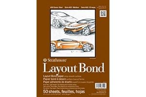 Strathmore Layout Bond Bloc de papier 22,9 x 30,5 cm, 50 feuilles