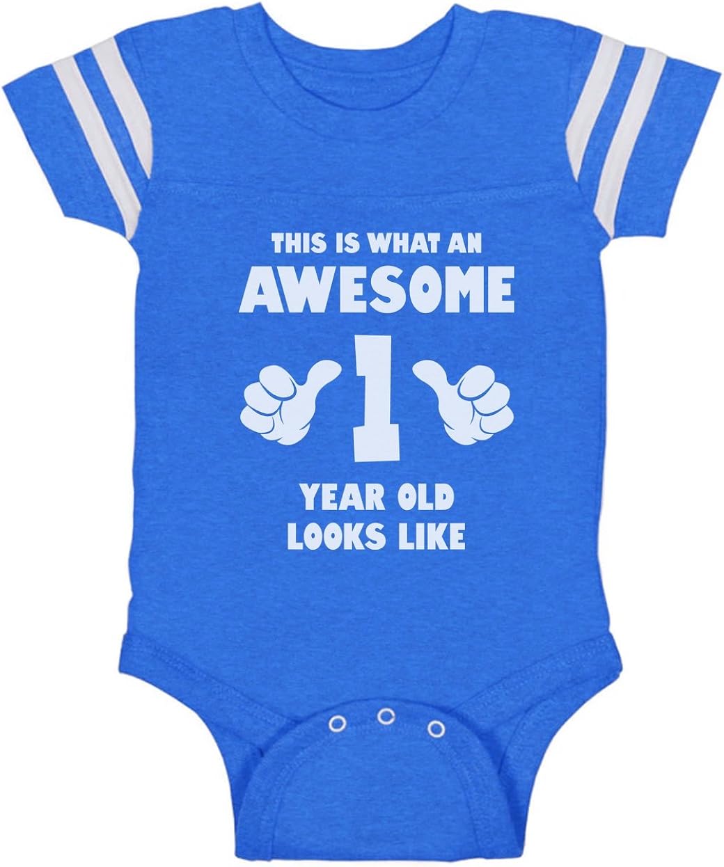 This is What an Awesome One Year Old Looks Like Funny Baby Jersey Bodysuit: Clothing