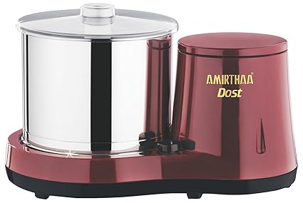 AMIRTHAA DOST Wet Grinder - 2 Liter (Wine Red)