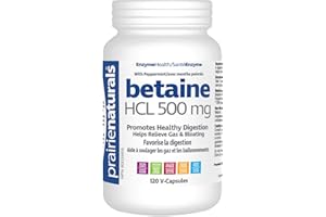 Prairie Naturals Betaine HCL 500mg VCaps - 120 Count