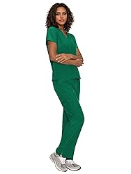 floralhue Scrubs for Women, V-Neck Scrubs Top